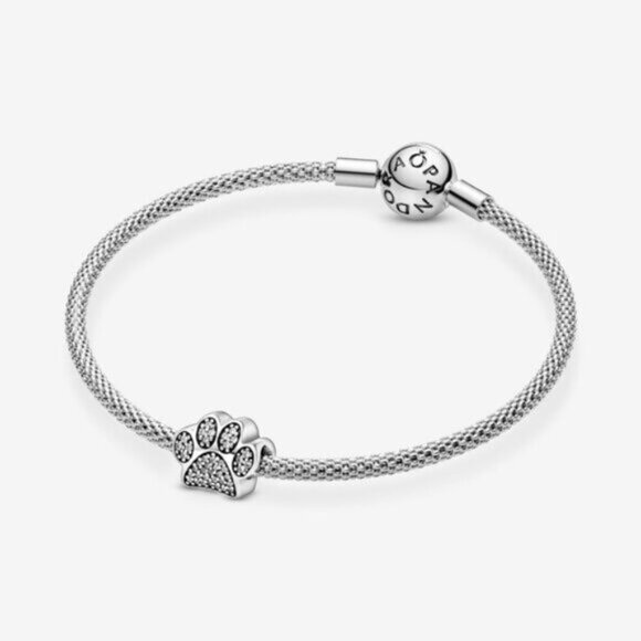 Pandora Sparkling Paw Print Charm - Picture 4 of 6